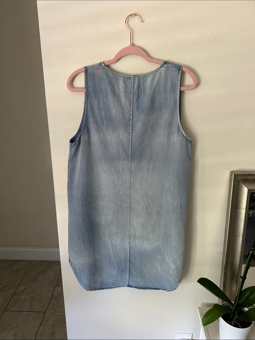 Cupshe Everyday Denim v neck boho western cotton pop over Mini Dress L - Picture 4 of 11